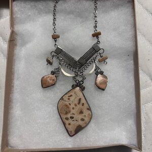 Peruvian Handmade Leopard Skin Jasper Necklace